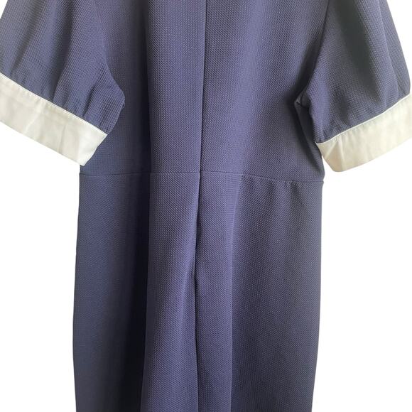Riley & Rae Sheath Women Dress XL Textured Peterpan Collar Preppy Academia Twee - Picture 6 of 12